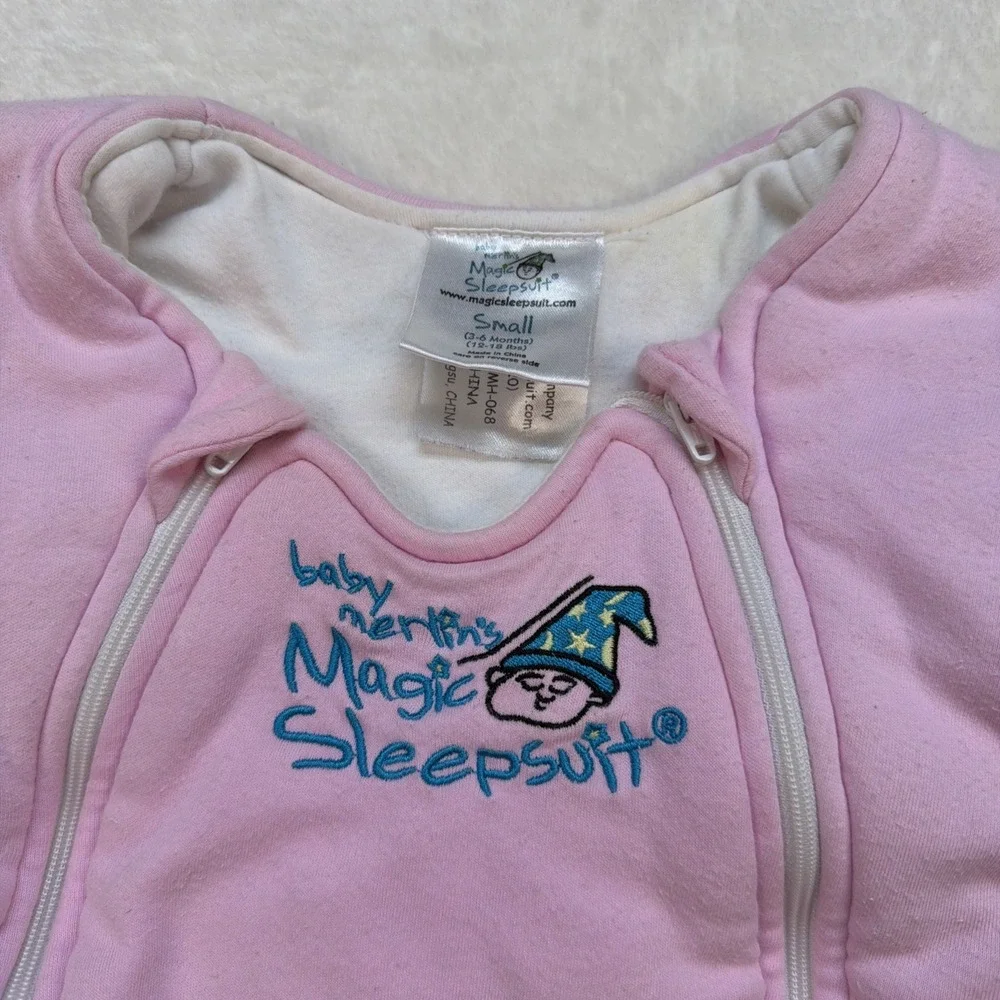 Baby Merlin Magic Sleepsuit Pink 3-6‎ Months Sleep Sack Swaddle Transition Small